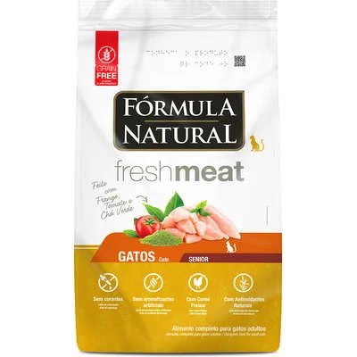 Ração Fórmula Natural FreshMeat Sênior para Gatos Sabor Frango 1kg