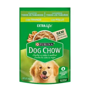 Ração Úmida Purina Dog Chow Sachê Franguinho ao Molho para Cães Filhotes 100g