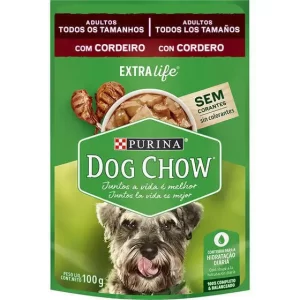 Ração Úmida Purina Dog Chow Cordeiro para Cães Adultos de Todos os Tamanhos 100g
