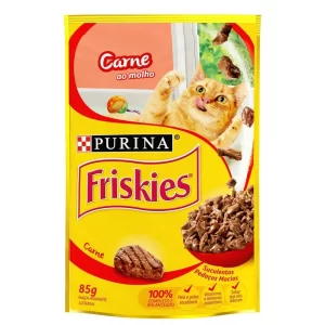 Ração Úmida Purina Friskies Sachê Carne ao Molho para Gatos