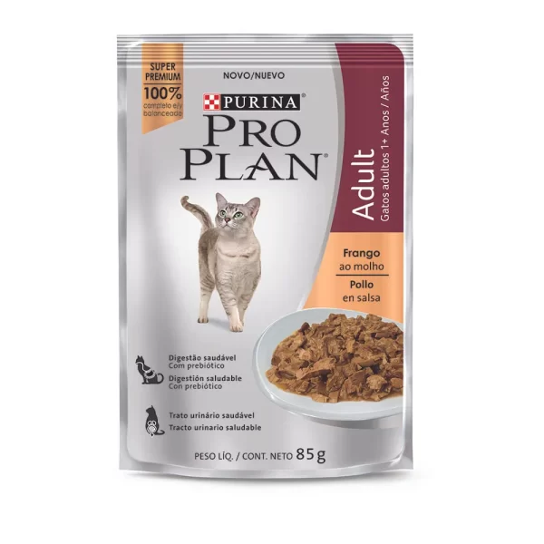 Ração Purina Pro Plan Sachê Frango ao Molho para Gatos Adultos