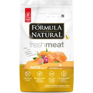 Ração Fórmula Natural FreshMeat para Gatos Adultos Castrados Sabor Salmão 1kg